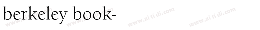 berkeley book字体转换